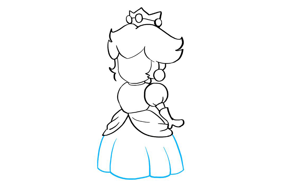 超级马里奥兄弟 桃子公主怎么画-图6