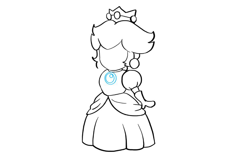 超级马里奥兄弟 桃子公主怎么画-图7