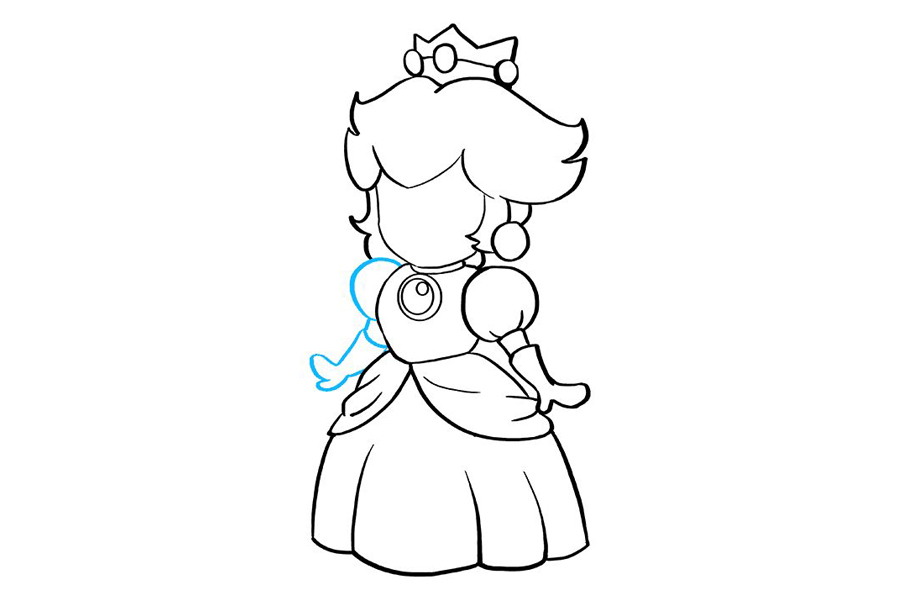 超级马里奥兄弟 桃子公主怎么画-图8