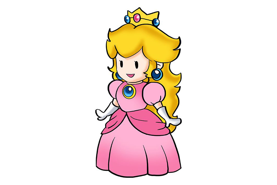 超级马里奥兄弟 桃子公主怎么画