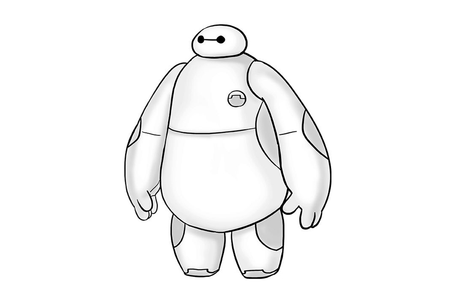 超能陆战队 大白怎么画