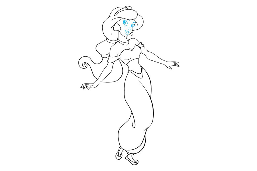 阿拉丁 茉莉公主怎么画-图9