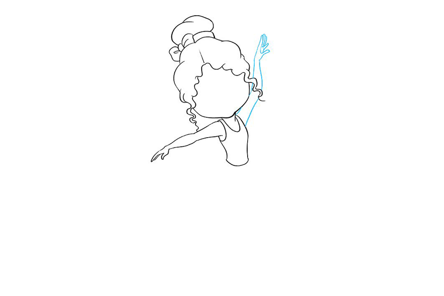 跳芭蕾舞的小女孩怎么画-图6