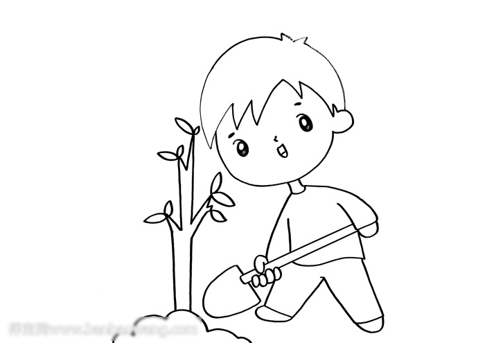 绿水青山就是金山银山儿童画-图1