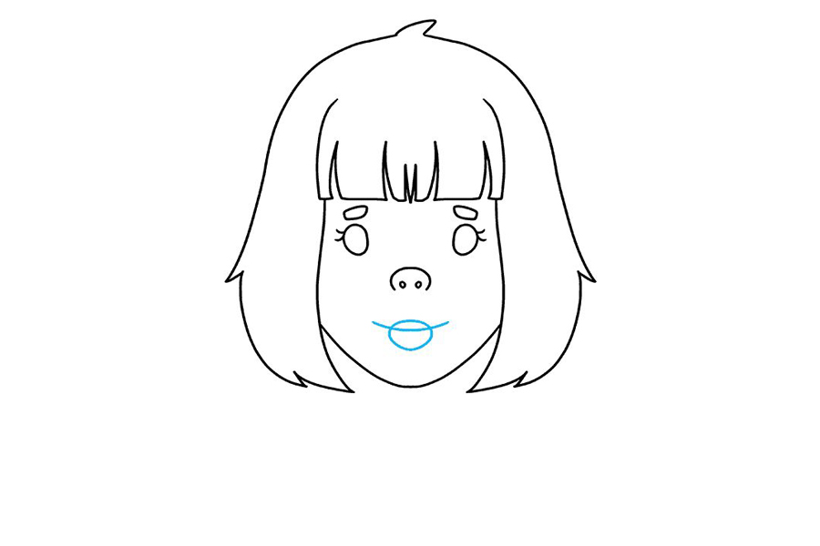 如何画戴眼镜的女孩-图6