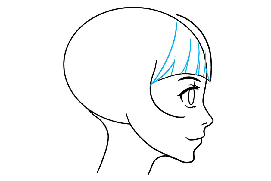 短发小女孩侧脸怎么画-图5