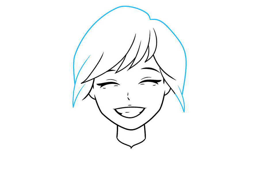 美丽笑容小女孩怎么画-图5