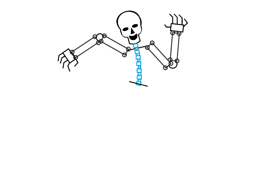 如何画骷髅架-图8