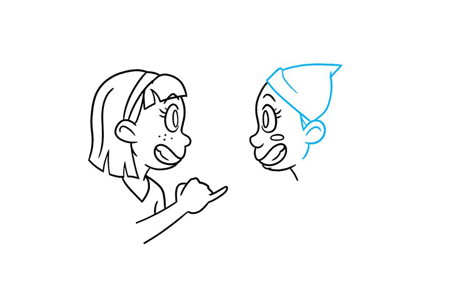 好朋友拉勾勾怎么画-图6