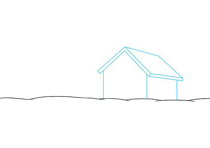 如何画冬季风景简笔画-图2