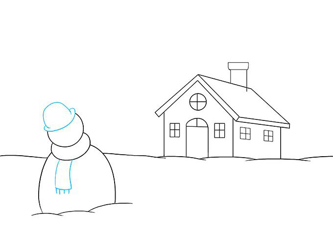 如何画冬季风景简笔画-图5