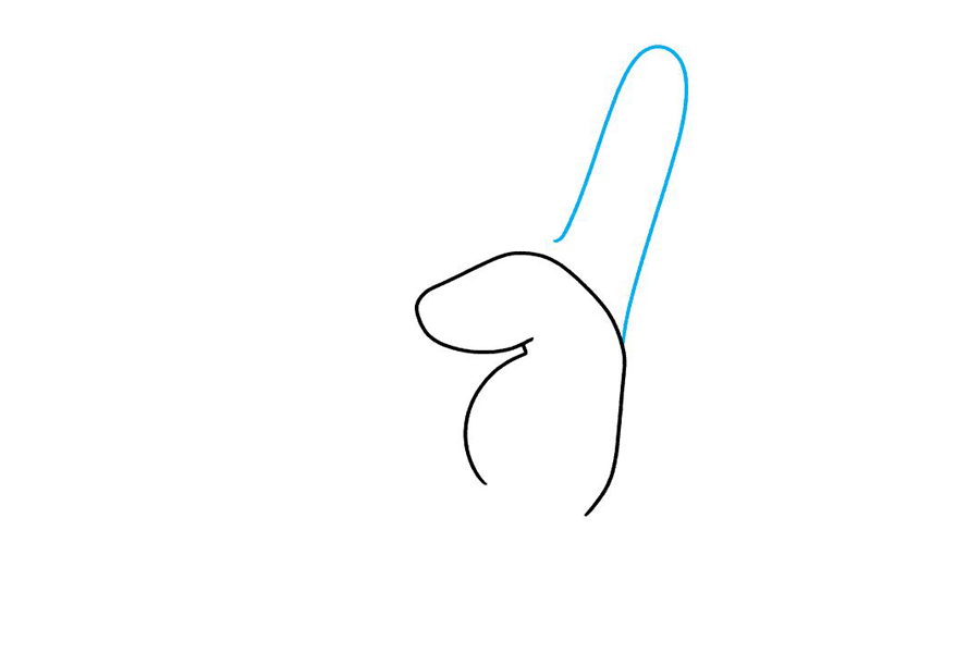 剪刀手 胜利手势怎么画-图3