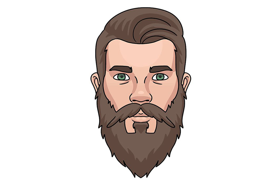 如何画大胡子男人