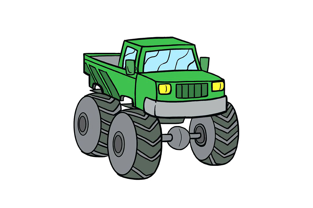 如何画怪物卡车
