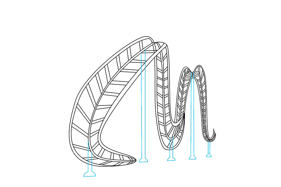 如何画过山车简笔画-图5