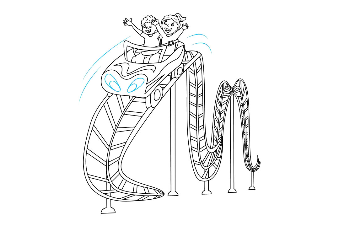 如何画过山车简笔画-图9