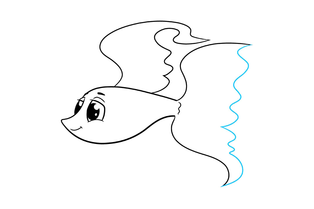 马尾斗鱼怎么画-图6