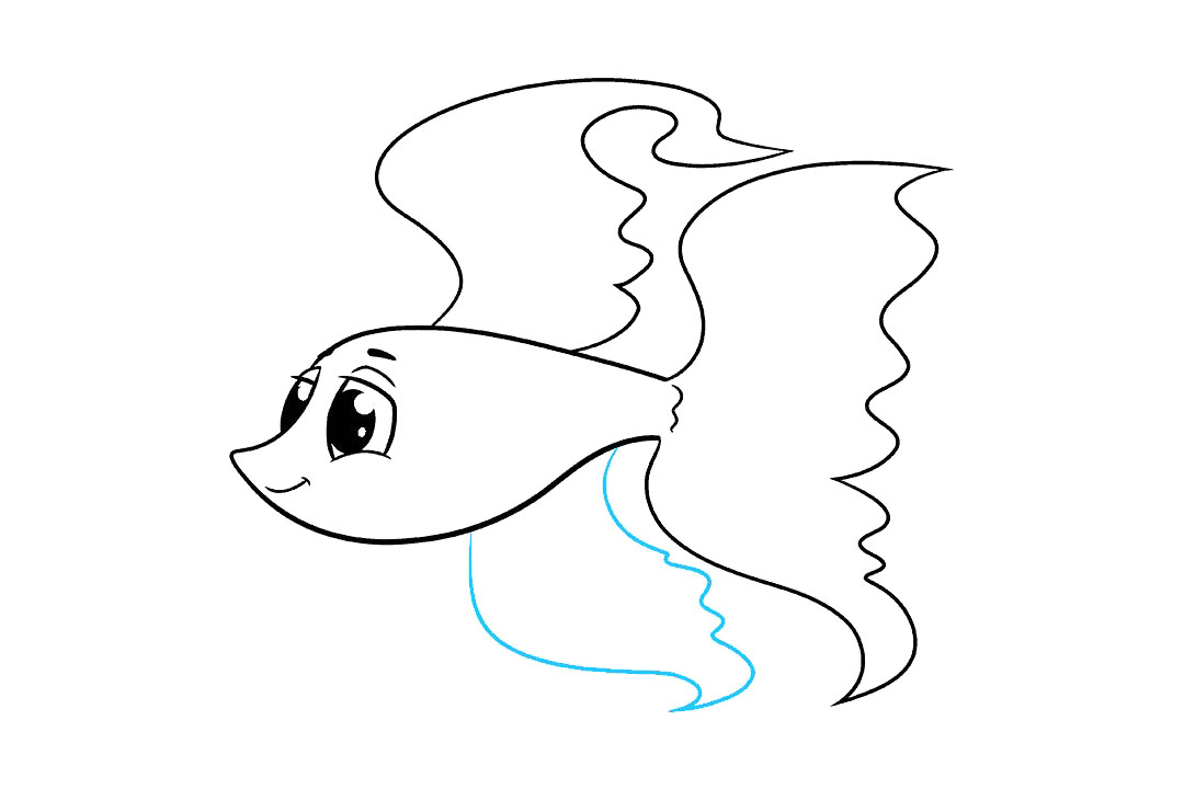 马尾斗鱼怎么画-图7