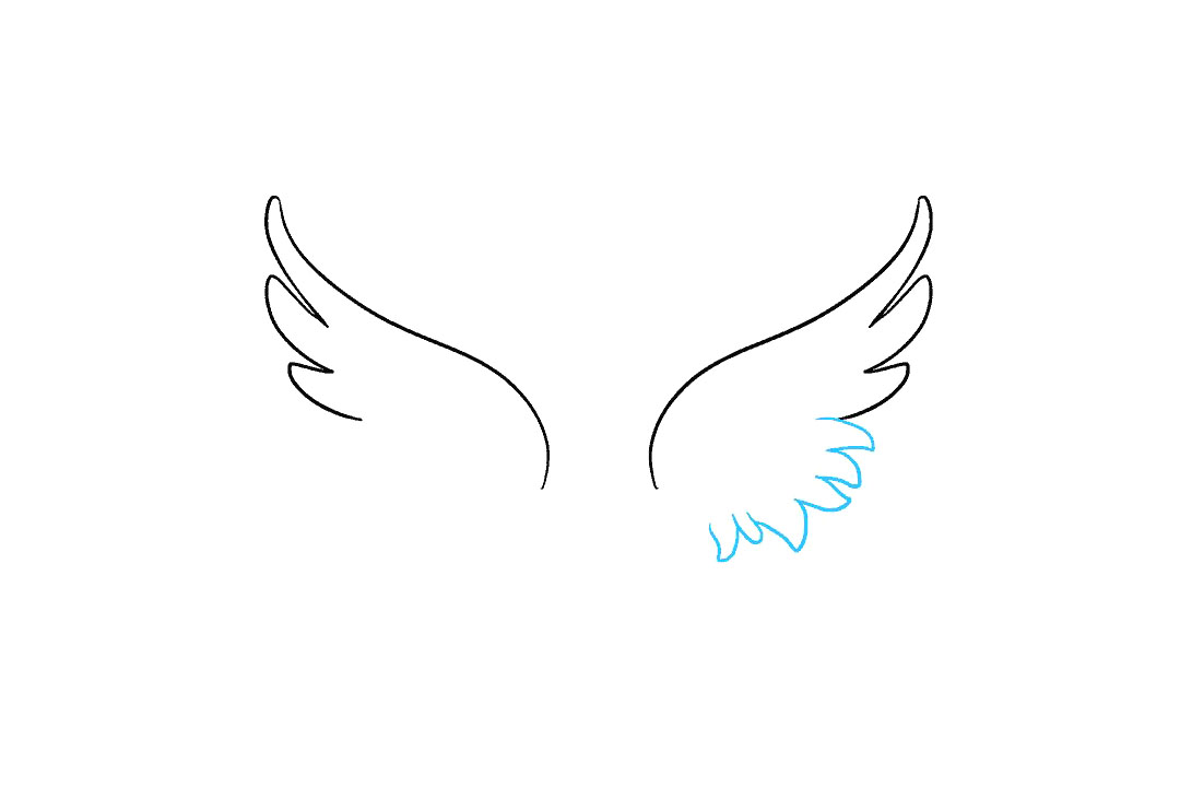 天使的翅膀怎么画-图4
