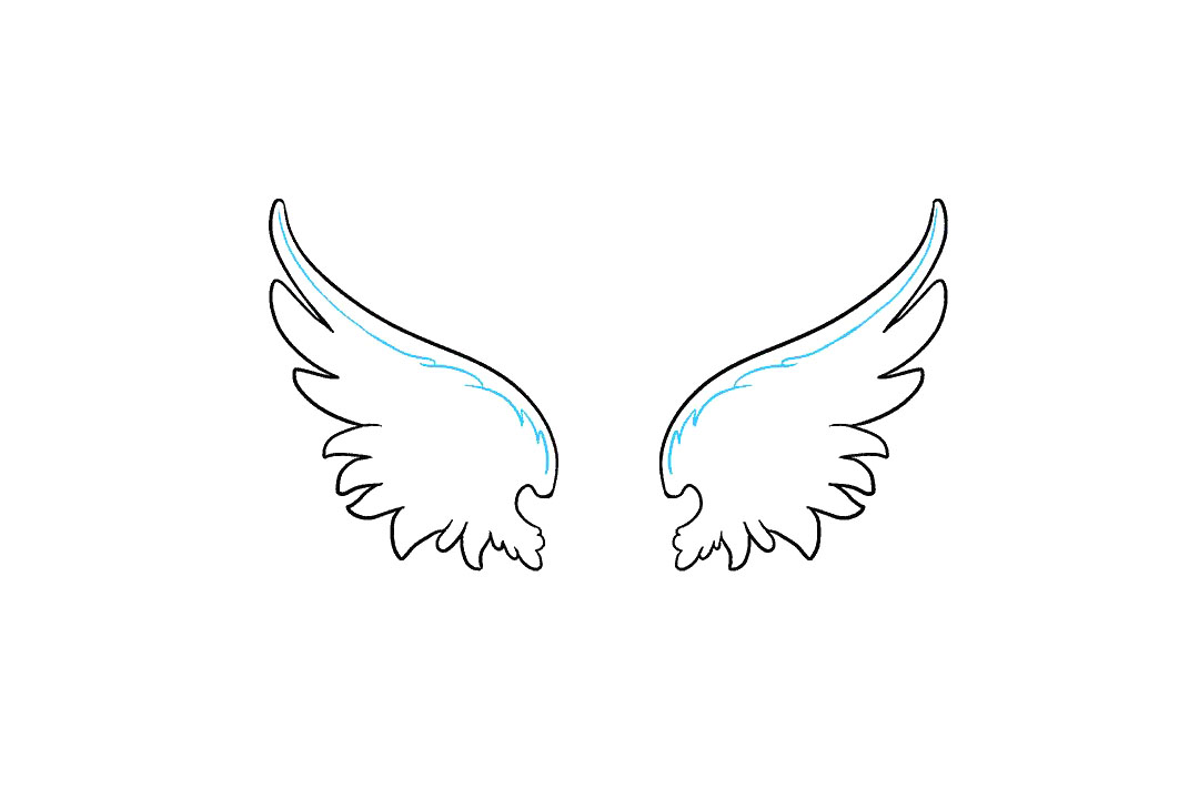 天使的翅膀怎么画-图8