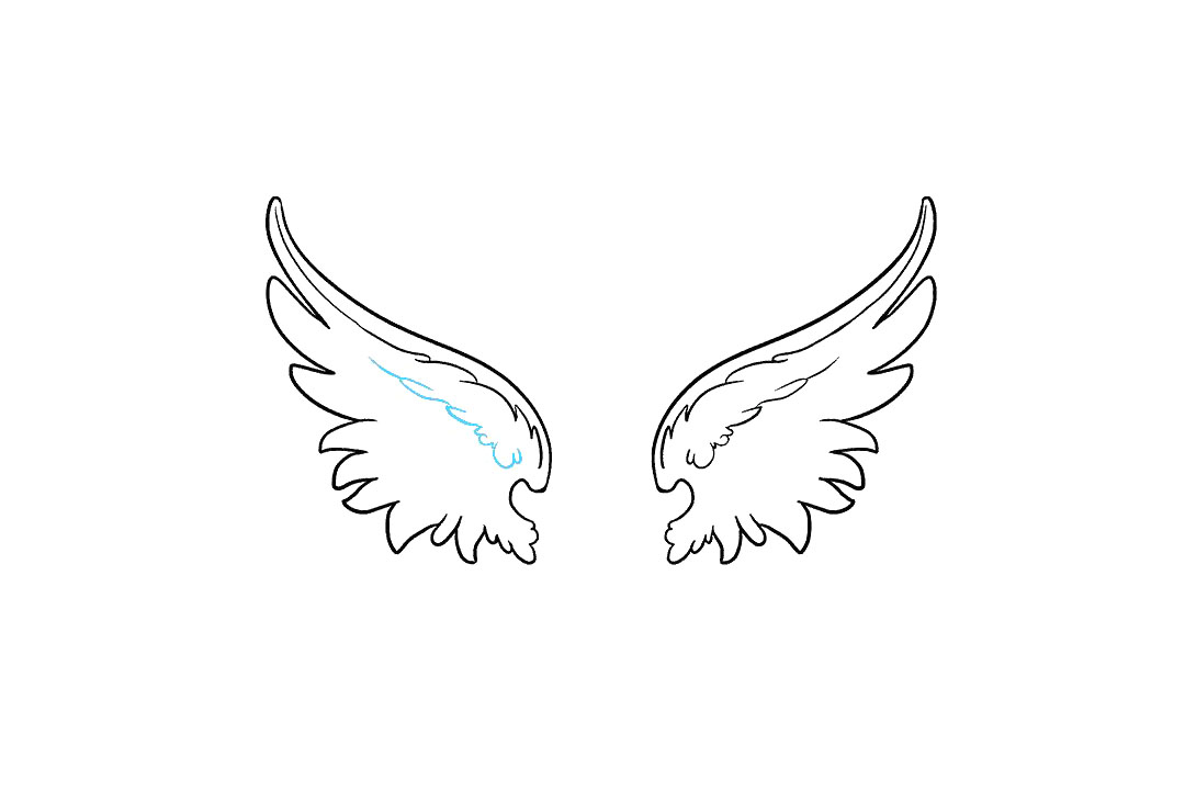 天使的翅膀怎么画-图10