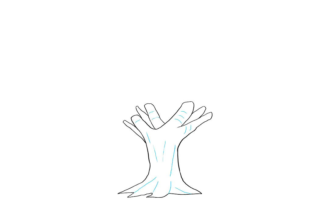 如何画橡树简笔画-图4