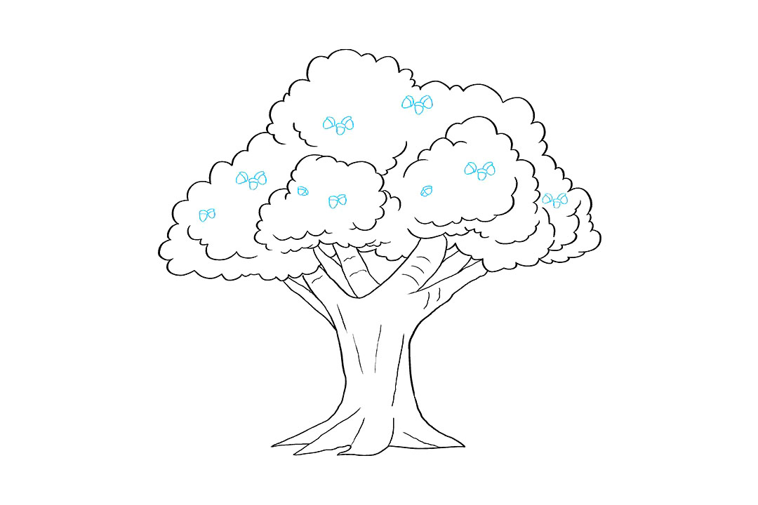 如何画橡树简笔画-图9