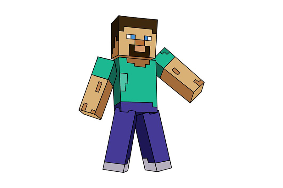 我的世界 史蒂夫怎么画