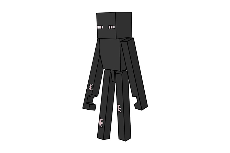 我的世界 末影人怎么画