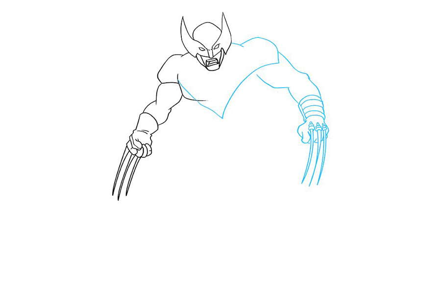 X战警 狼獾怎么画-图5