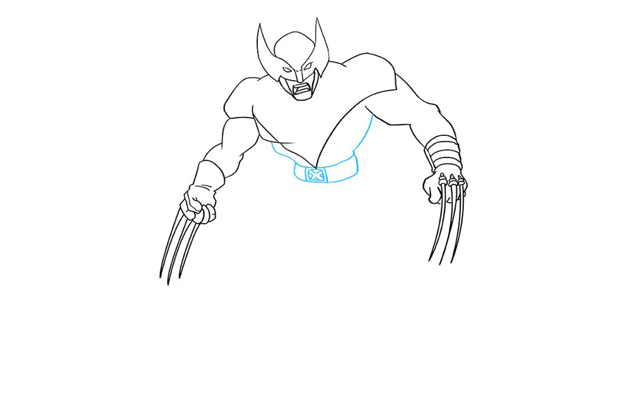 X战警 狼獾怎么画-图6