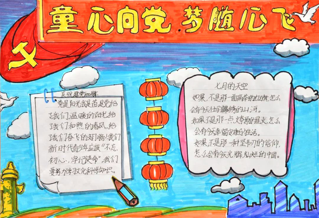 童心向党100周年手抄报图片-图4