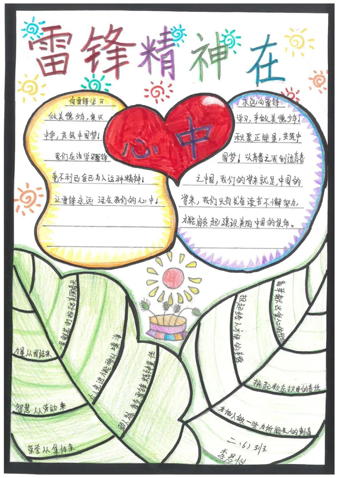 小学生学雷锋手抄报绘画作品-图6