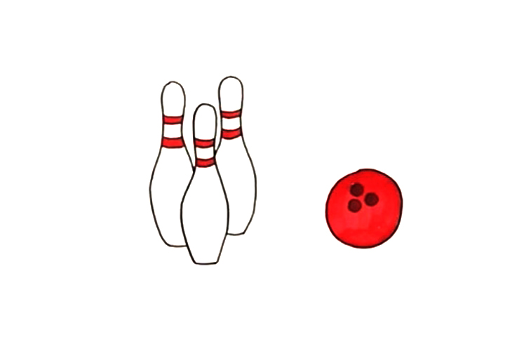 保龄球怎么画