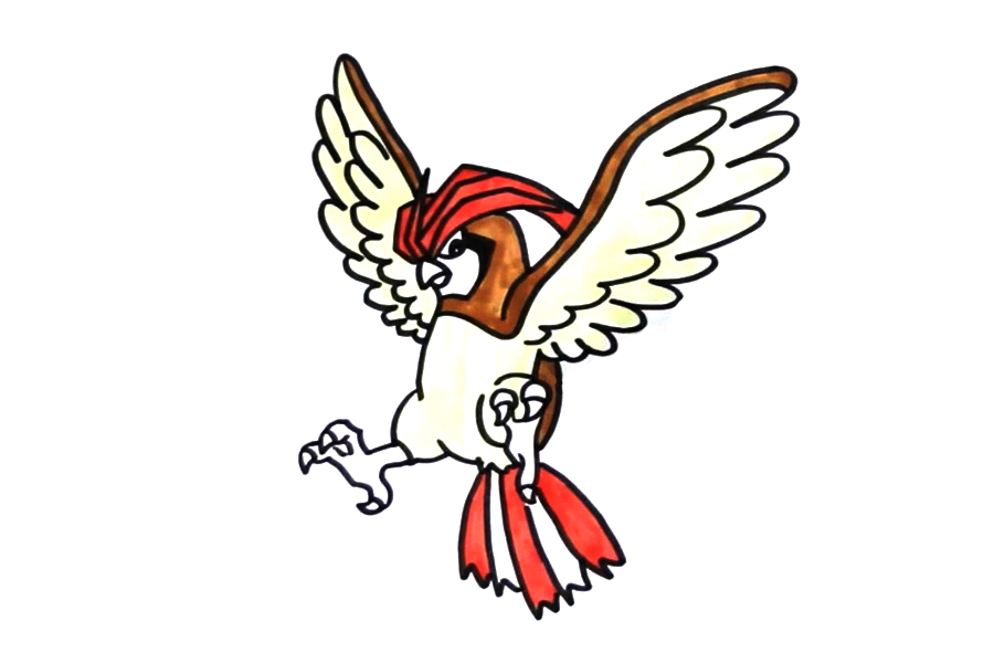 精灵宝可梦 比比鸟怎么画-图4