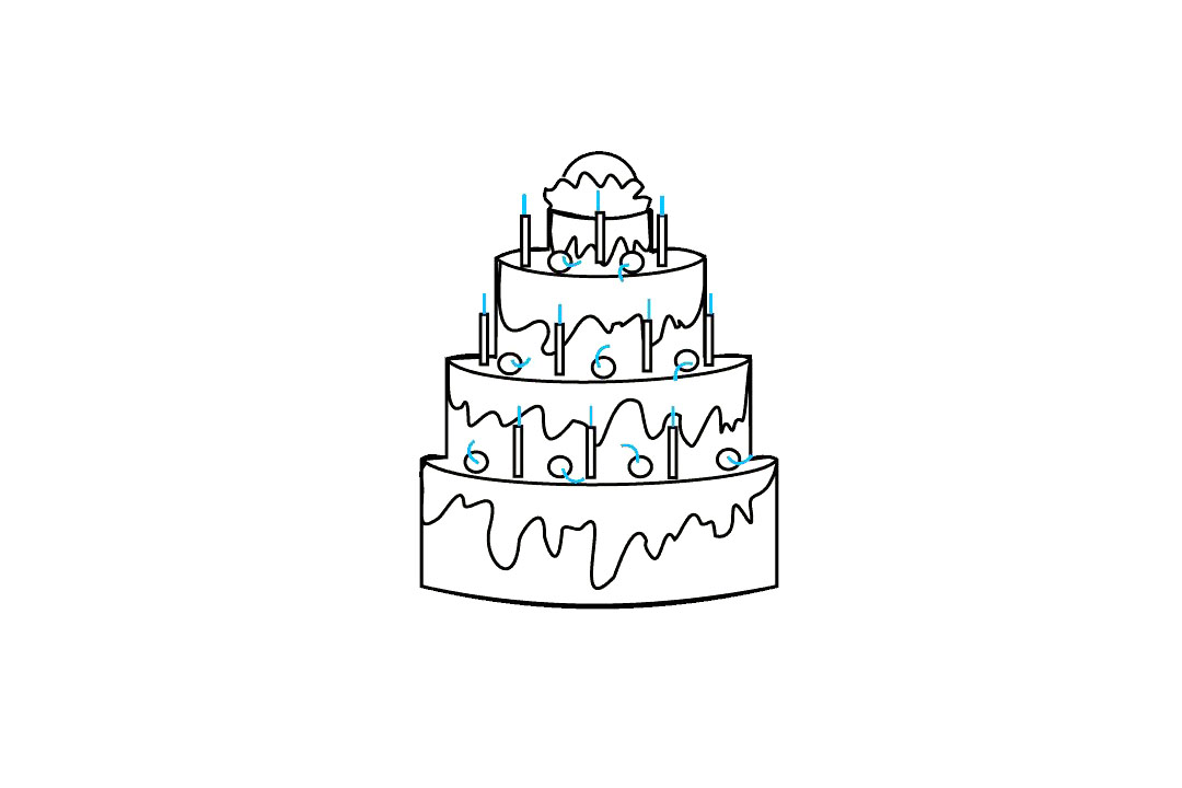 如何画生日蛋糕简笔画-图9