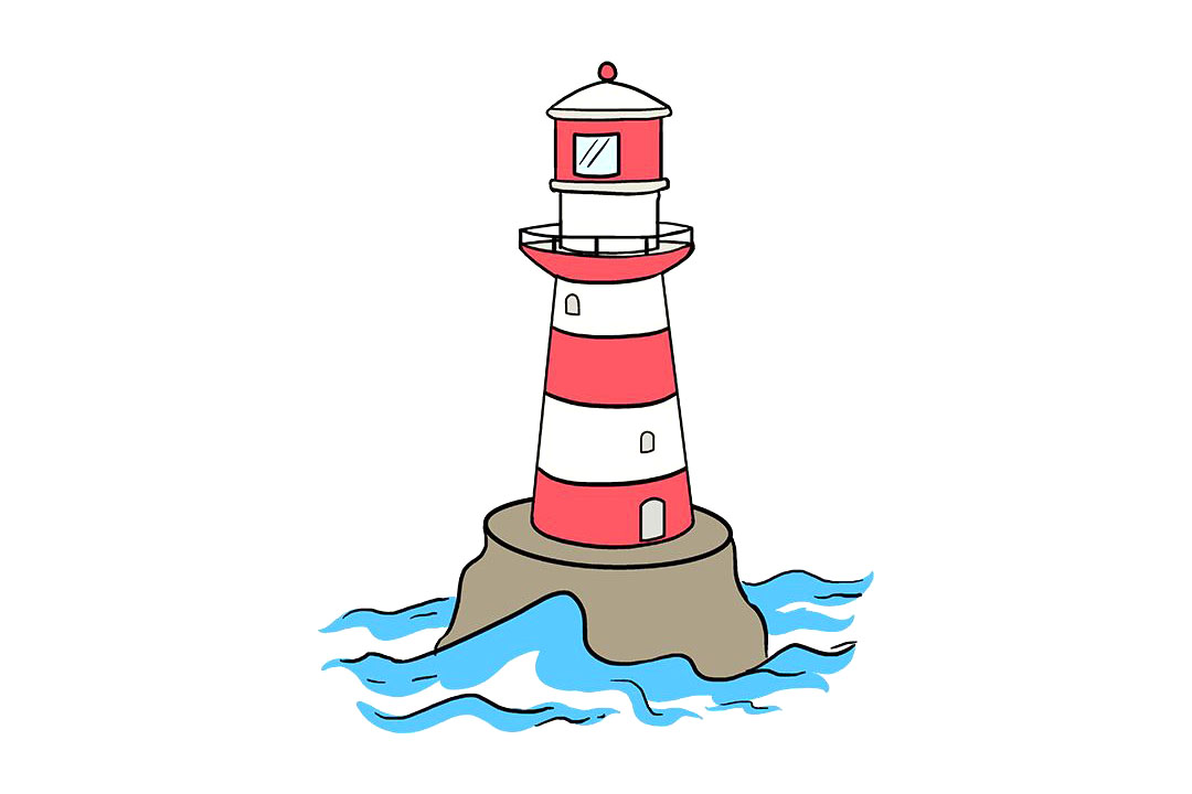 灯塔怎么画