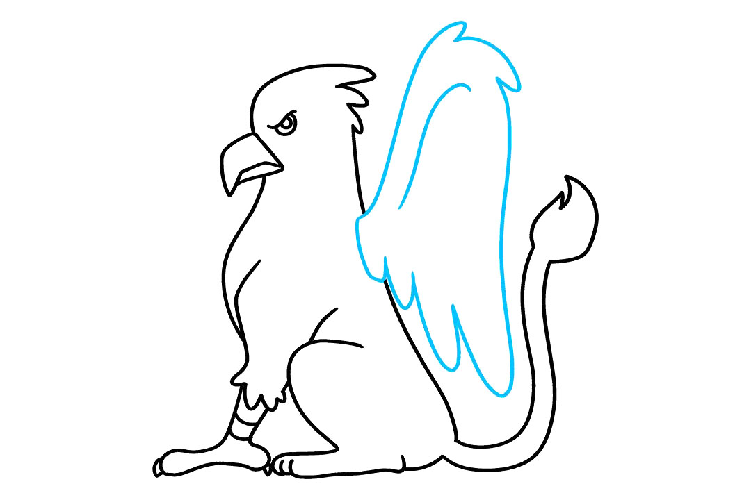 如何画狮鹫简笔画-图8