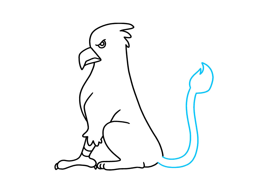 如何画狮鹫简笔画-图7