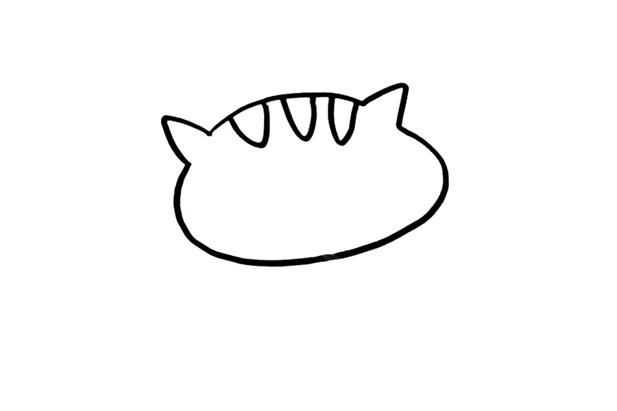 睡觉的小猫咪怎么画-图2