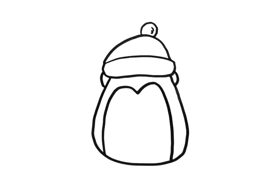 戴帽子的小企鹅怎么画-图3