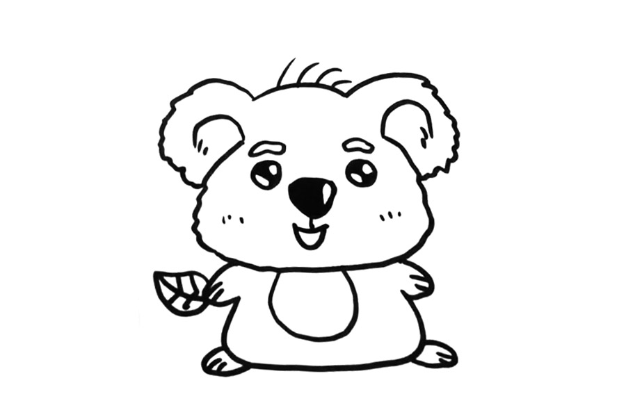 可爱考拉怎么画-图5