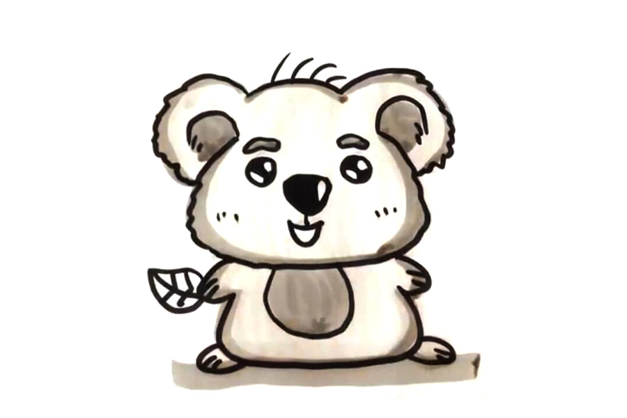 可爱考拉怎么画-图6
