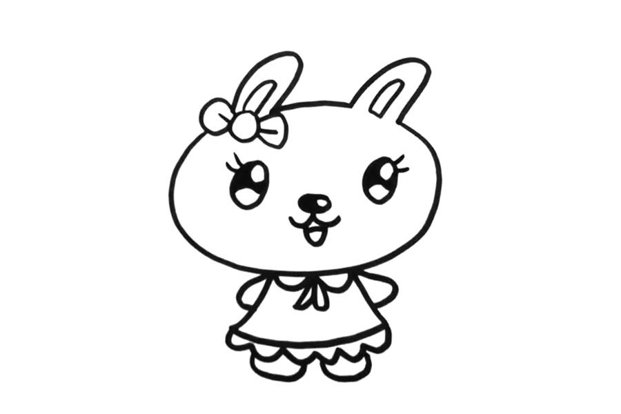 简单可爱小白兔怎么画-图5