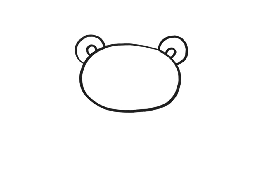 可爱卡通小熊怎么画-图2