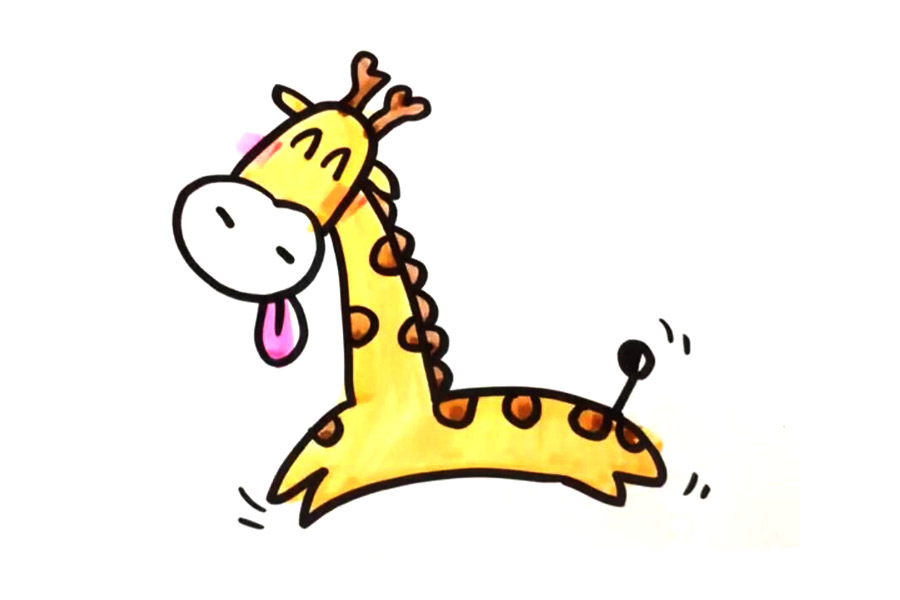 可爱的长颈鹿怎么画-图5