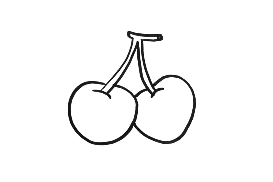 可爱的樱桃怎么画-图2