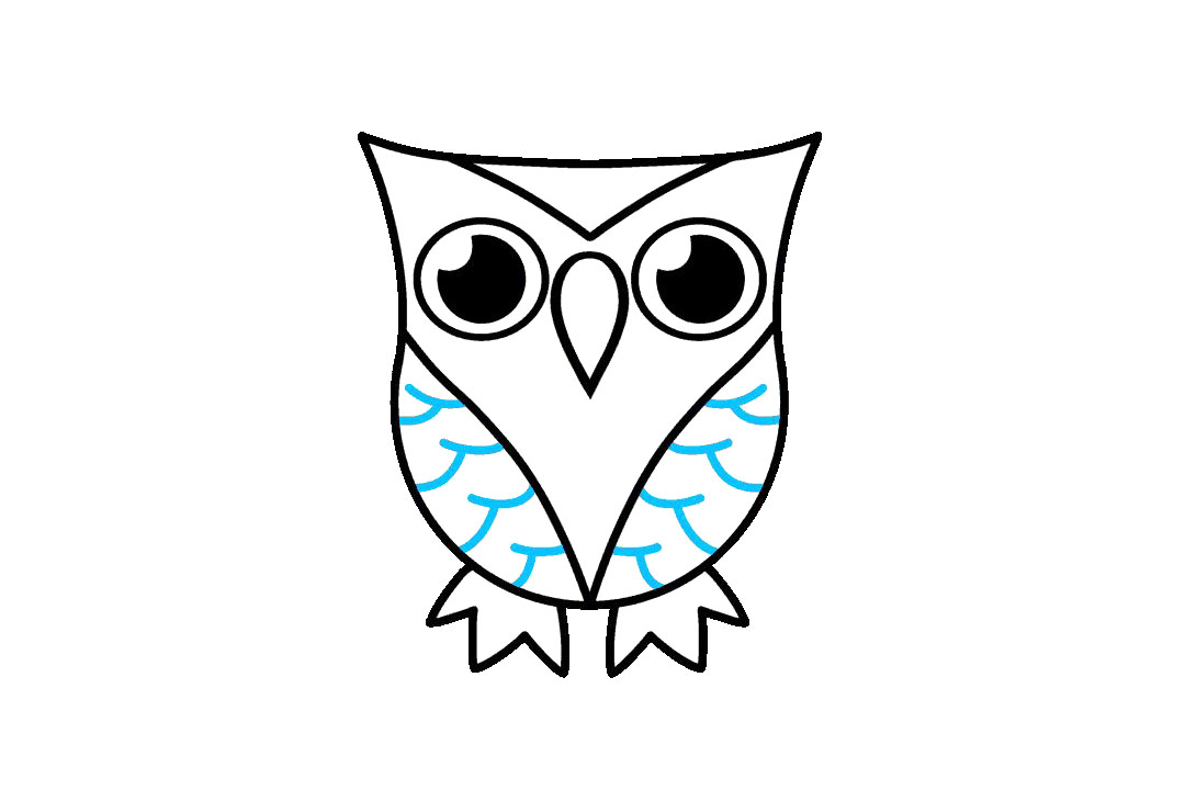 卡通猫头鹰怎么画-图9