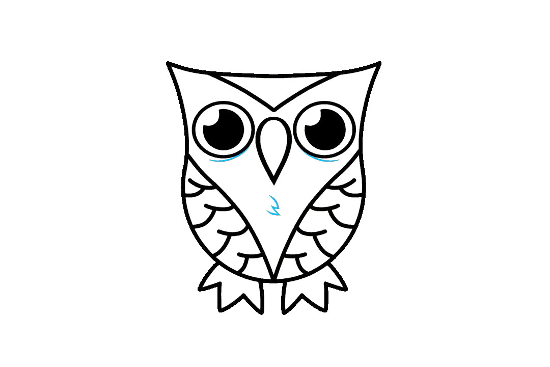 卡通猫头鹰怎么画-图10