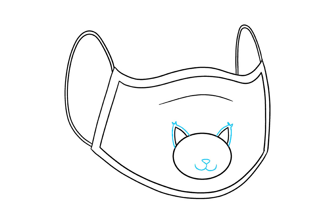 卡通儿童口罩怎么画-图8